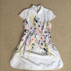 Ted Baker White Dress with Collar